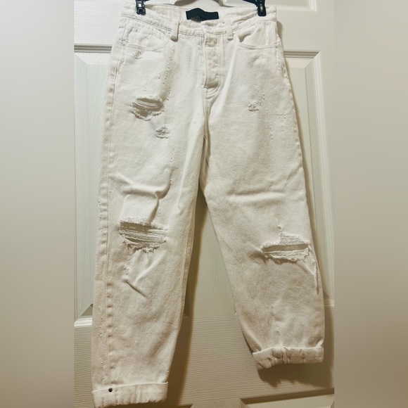 Alexander Wang Boyfriend Slack Cropped Denim Jeans - Picture 8 of 11